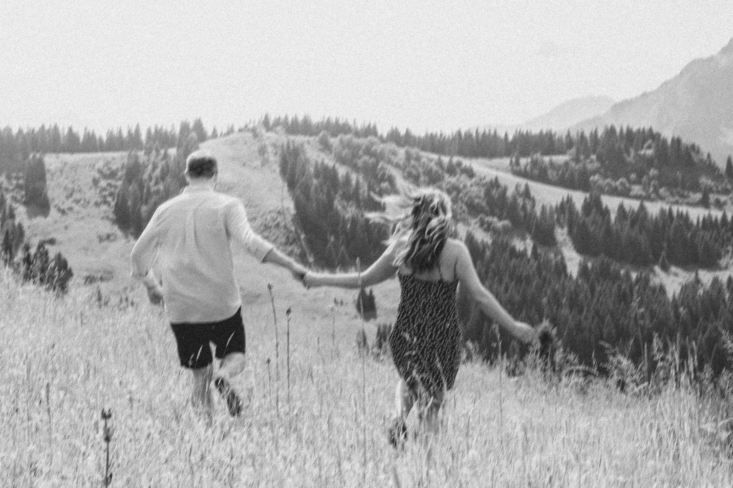 Engagement photos taken by documentary style wedding photographer in Morzine, France. French Wedding Venue. Wedding photography inspiration.