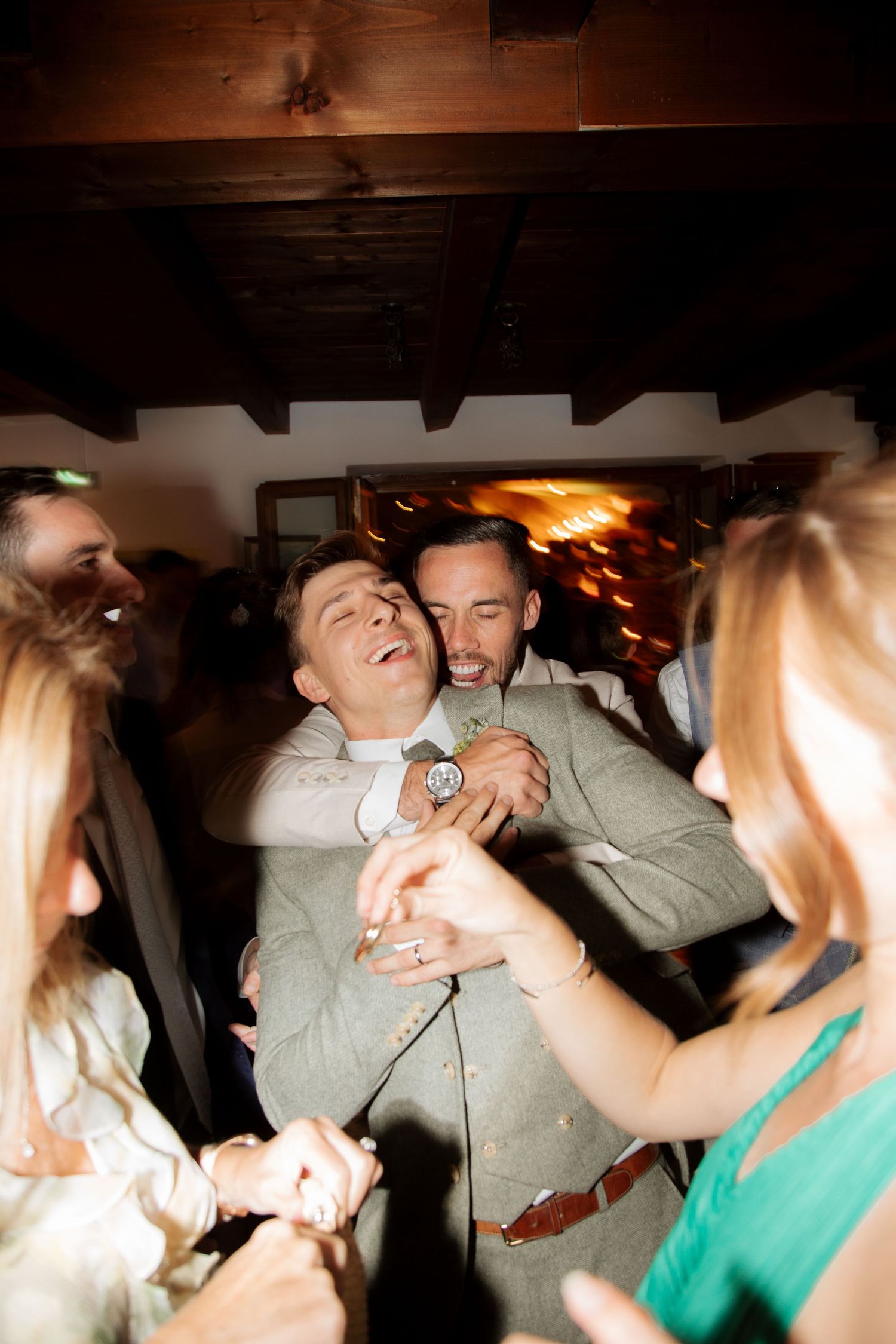 Documentary style Wedding Photographer captures wedding photos at Morzine Wedding venue. Natural, timeless and candid wedding photography.