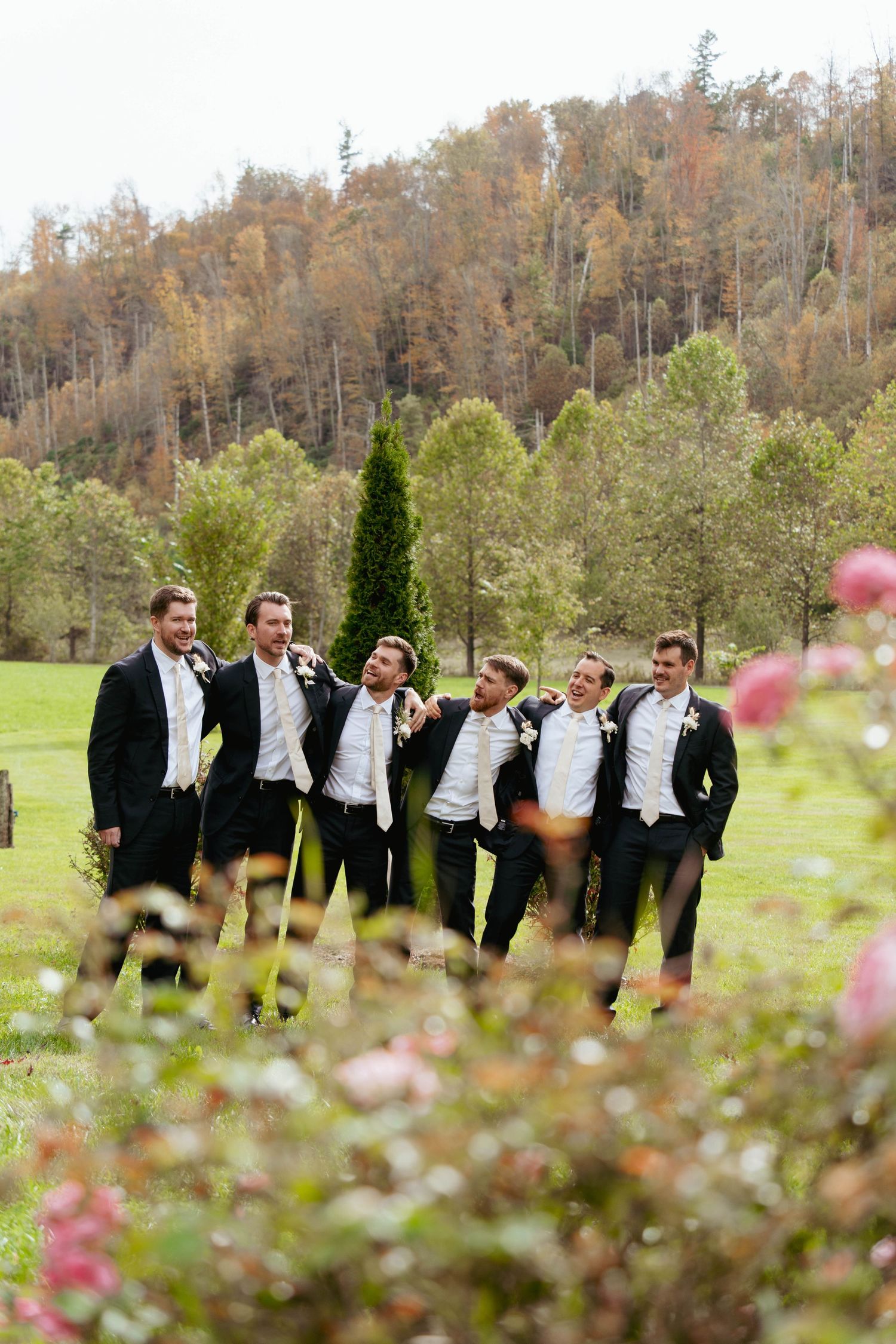 Groomsmen at The Barn on New River