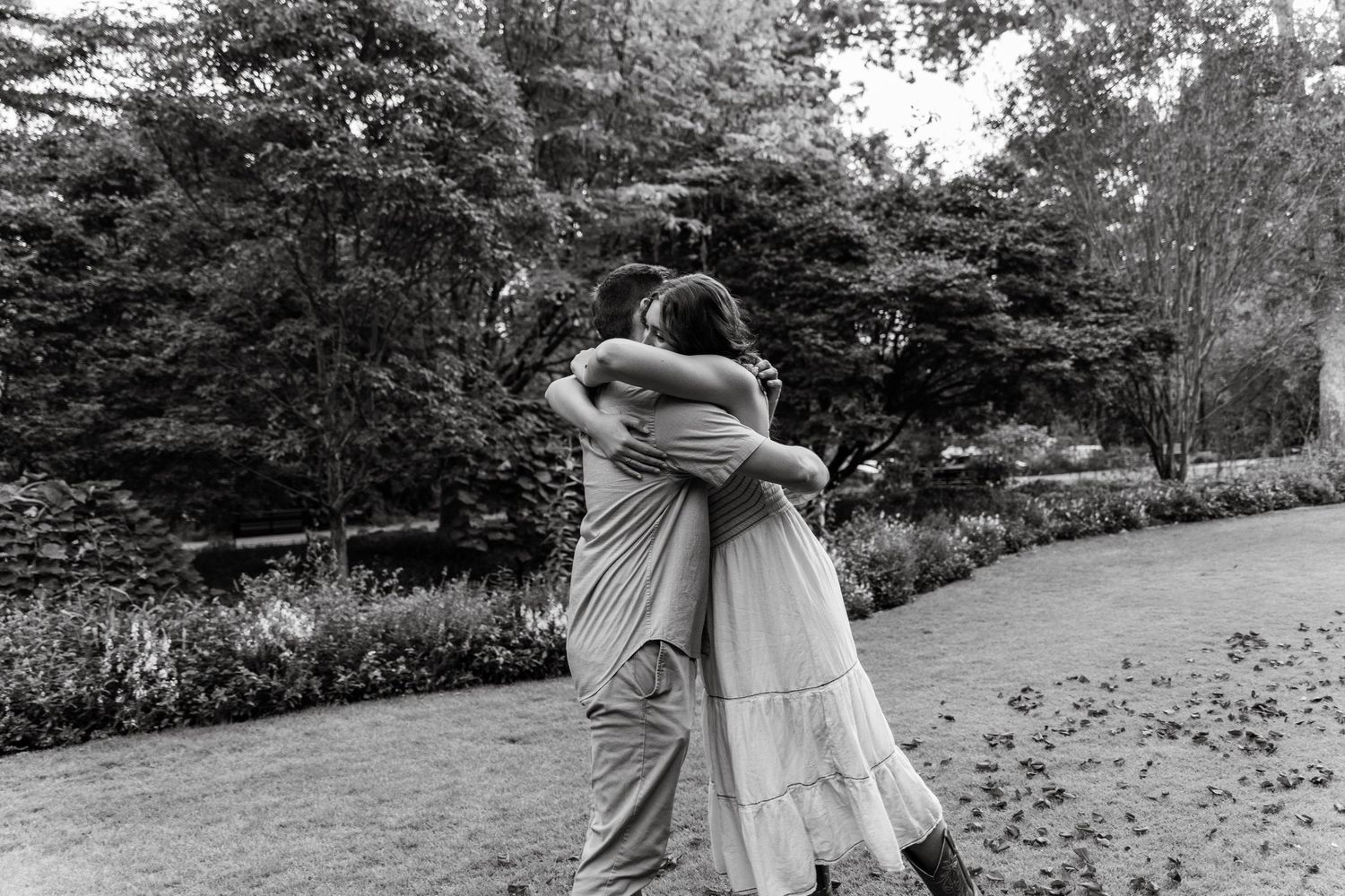Engagement photoshoot at Fred Fletcher park, Raleigh NC