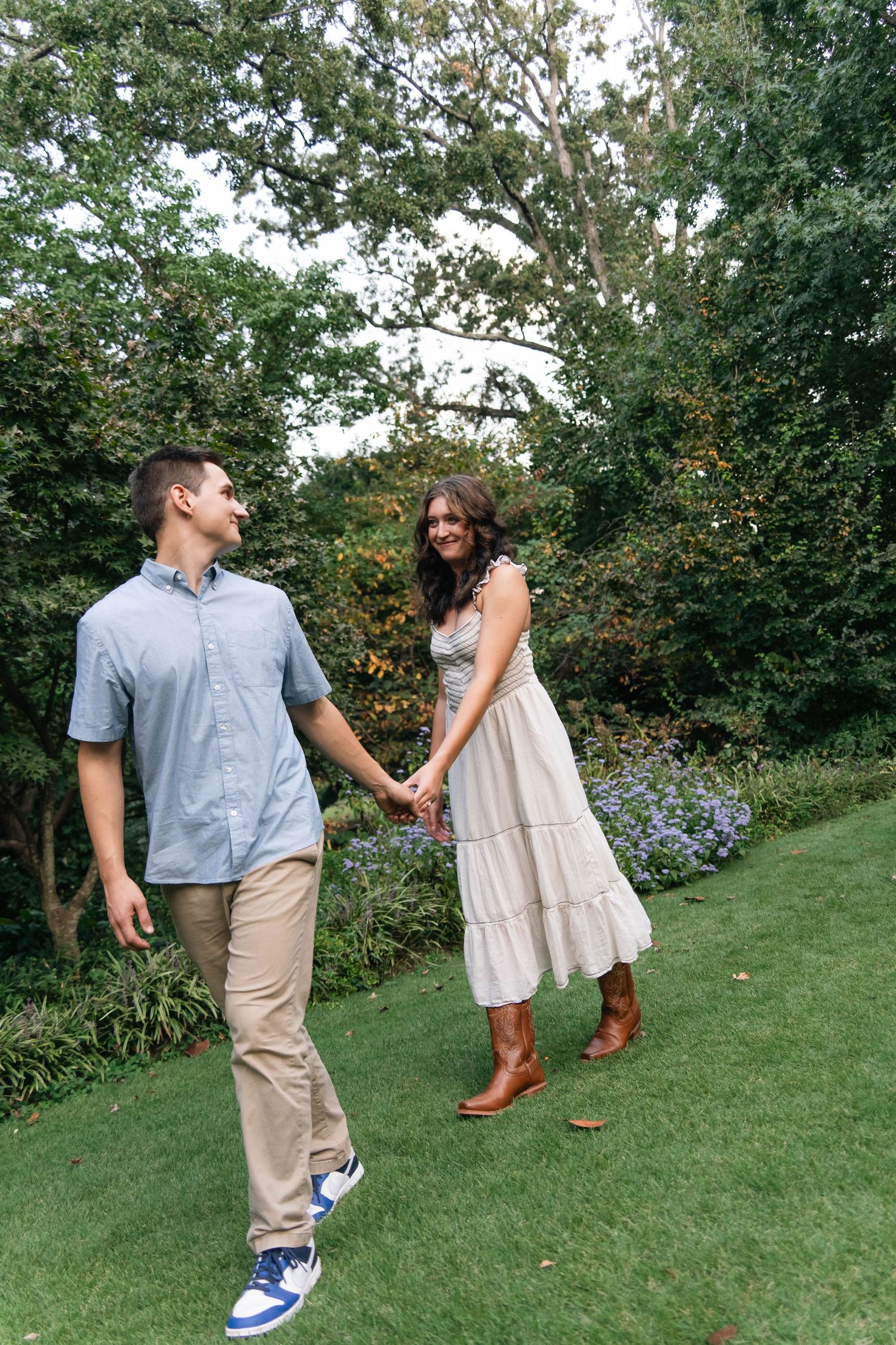 Engagement photoshoot at Fred Fletcher park, Raleigh NC