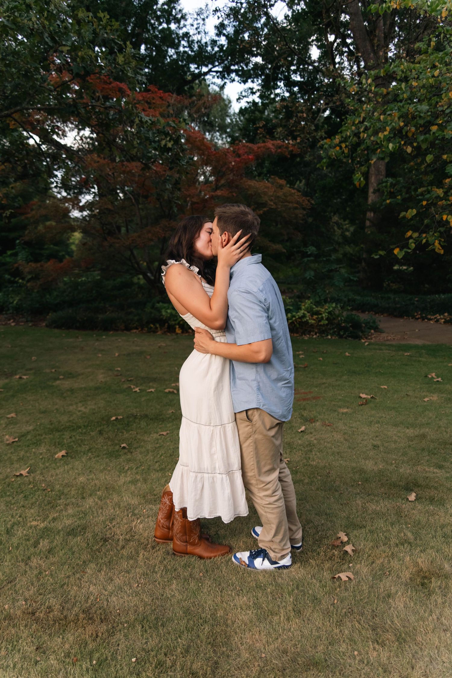 Engagement photoshoot at Fred Fletcher park, Raleigh NC
