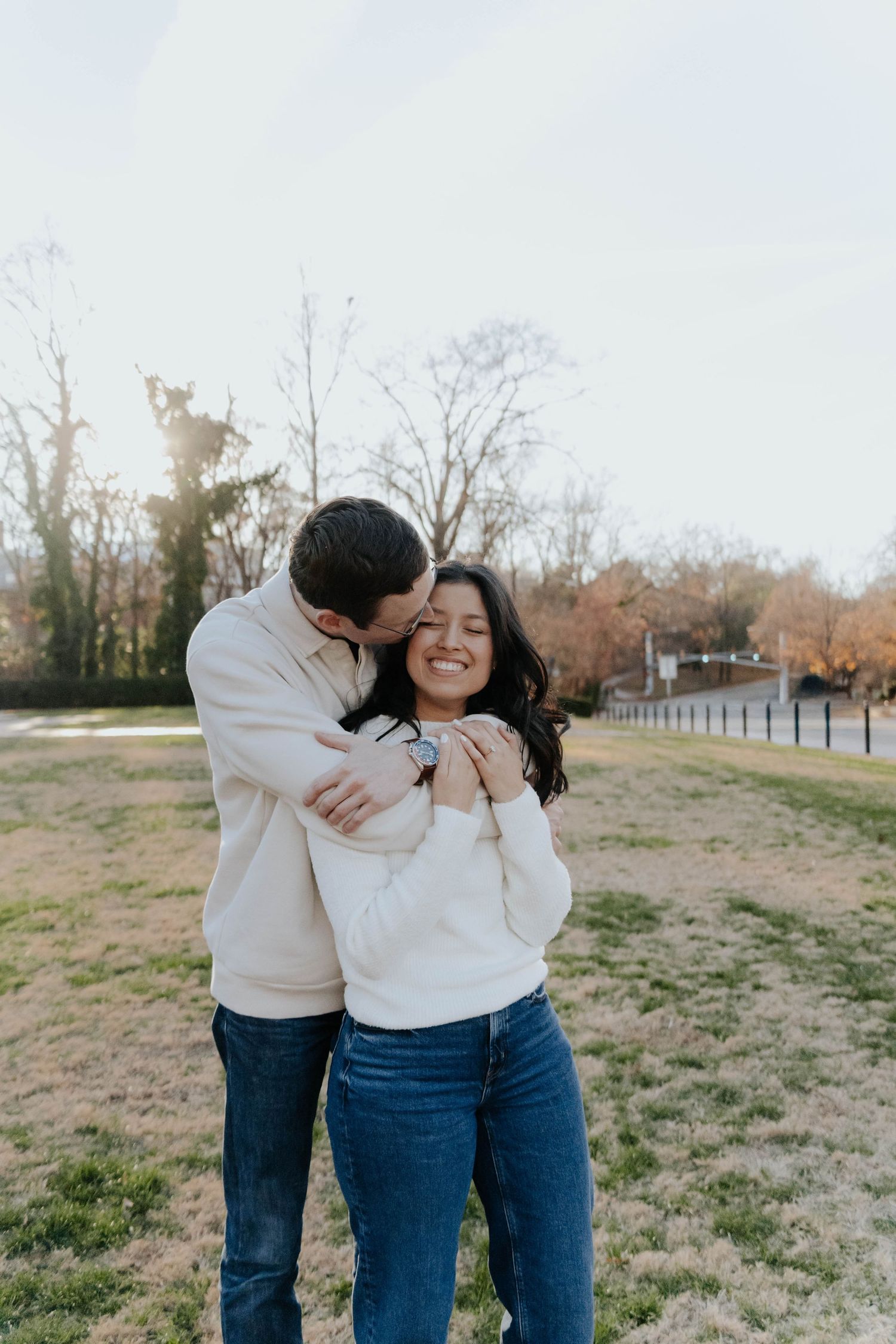 Engagement photo in UNC