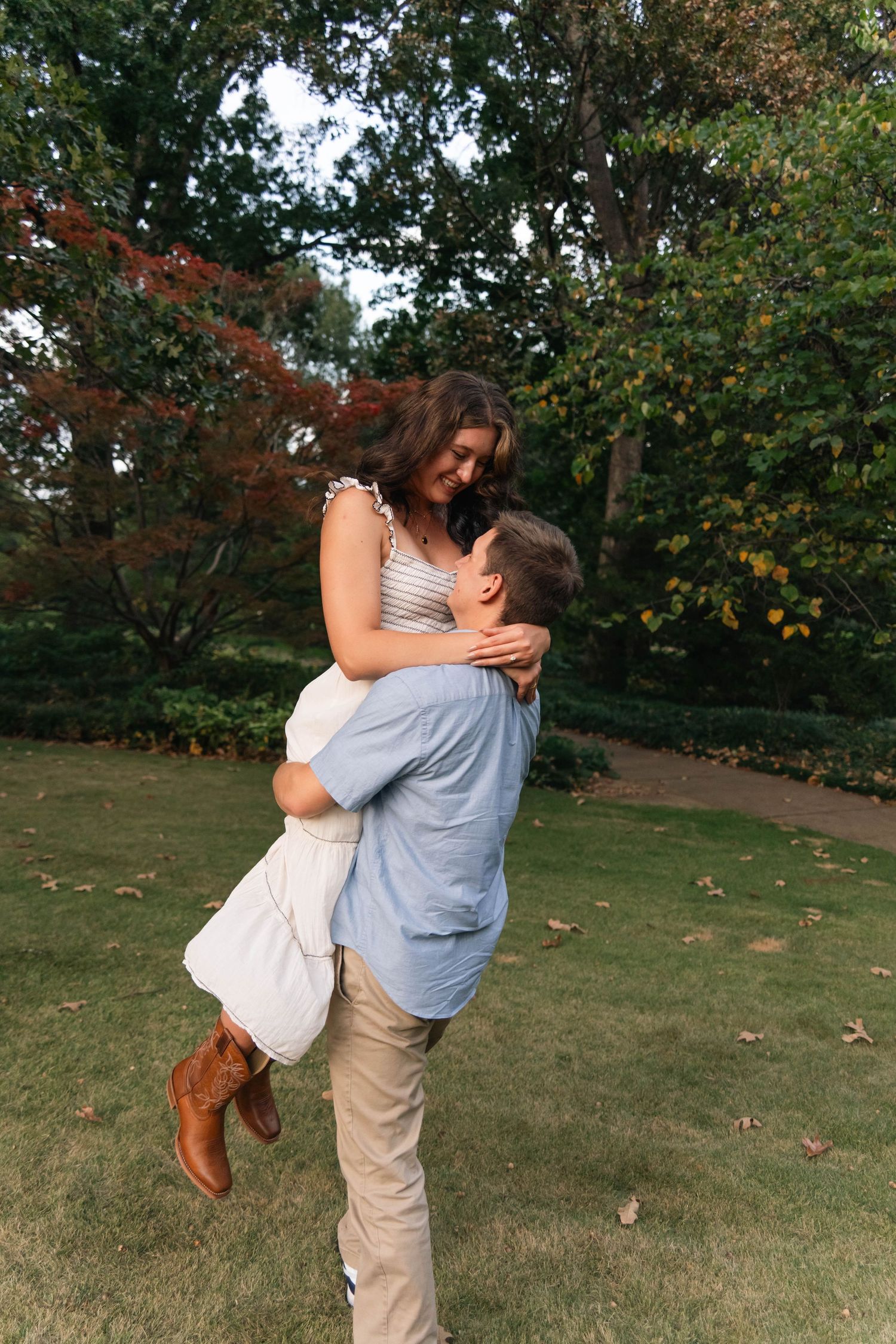 Engagement photoshoot at Fred Fletcher park, Raleigh NC