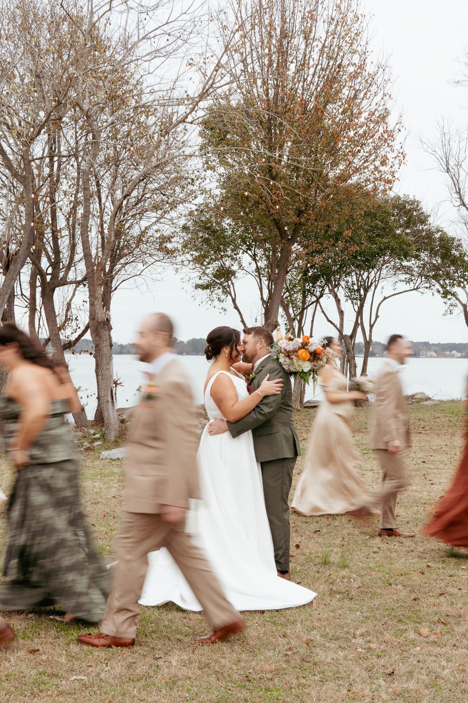 Bride and groom at The Maola at Riverside