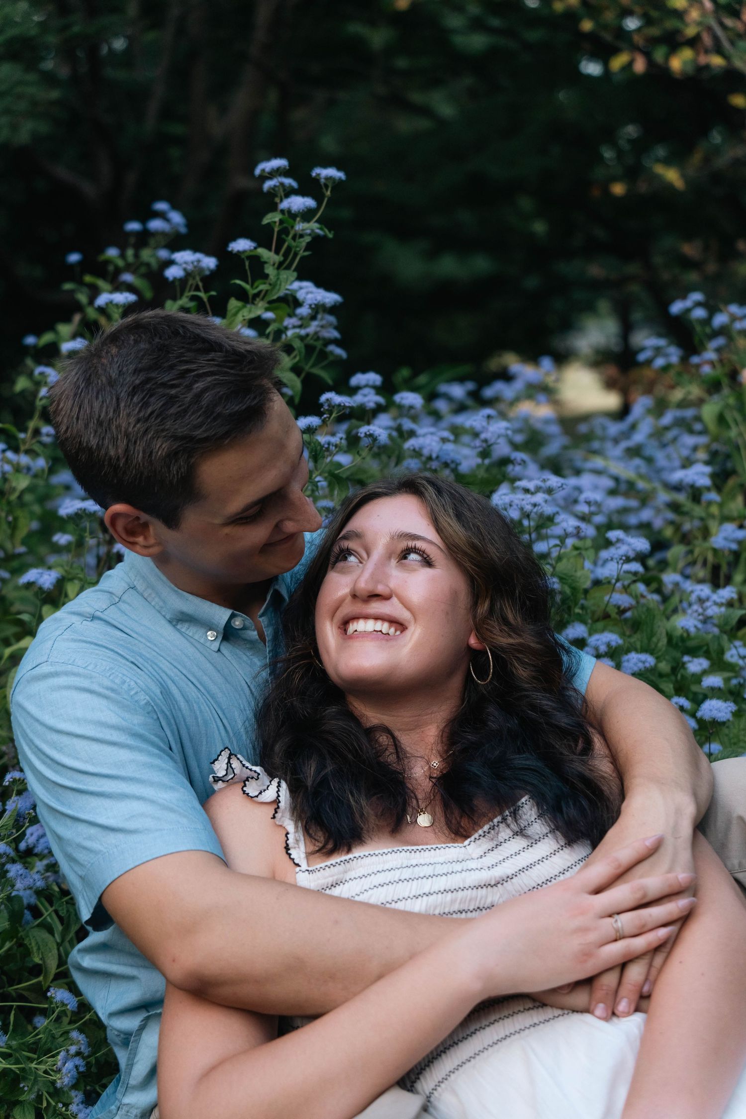 Engagement photoshoot at Fred Fletcher park, Raleigh NC