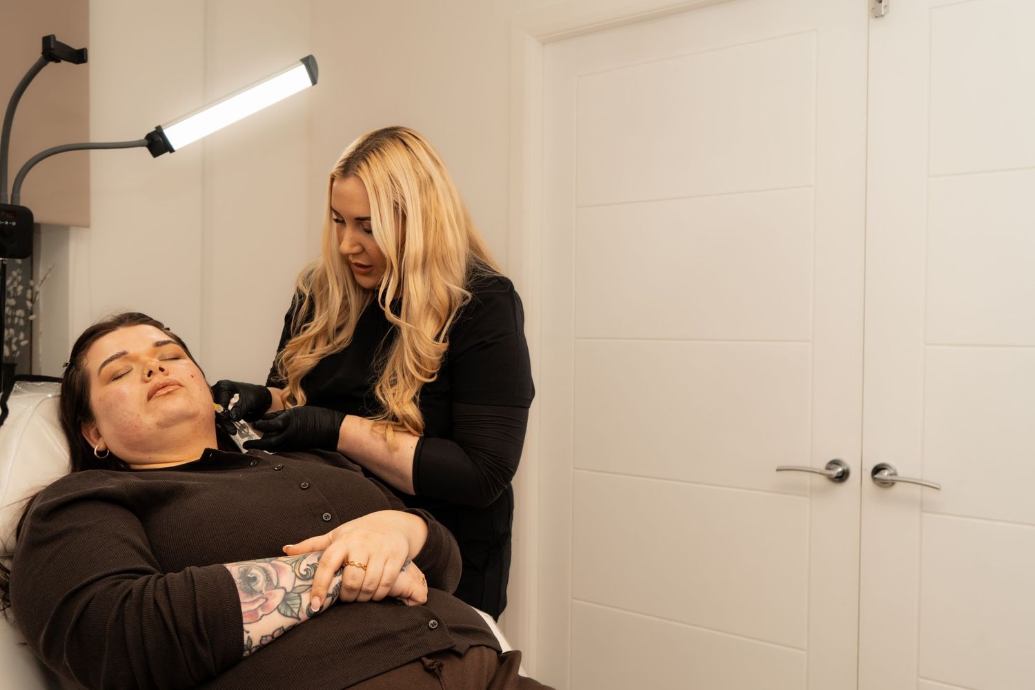 Treatment in process, Edit HQ, Aesthetics and Skin Clinic in Kirkcaldy.