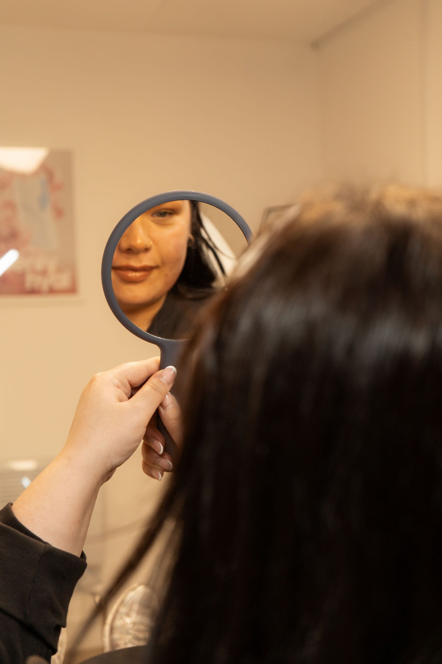 Admiring the results at Edit HQ, Aesthetics and Skin Clinic in Kirkcaldy.