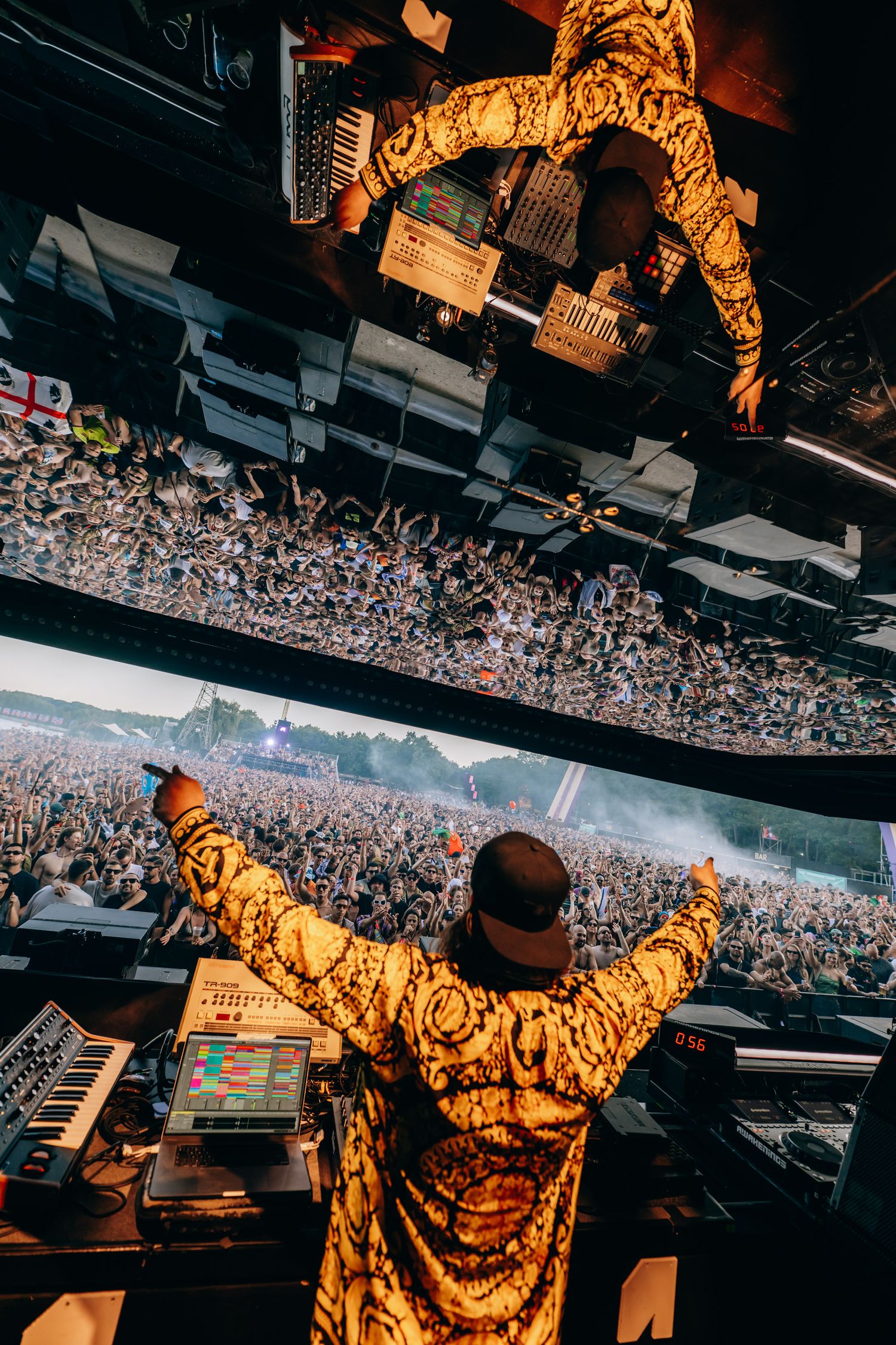 mainstage stage lights crowd energy Bradamedia DJ performance