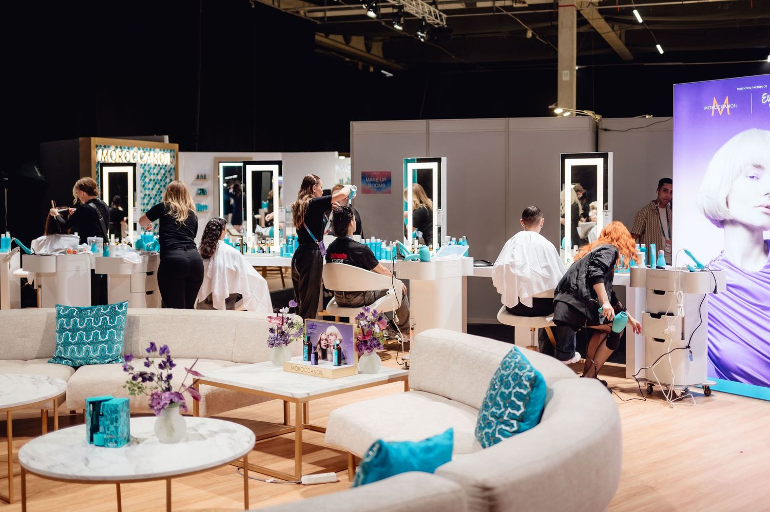 sfeerbeelden bedrijfsomgeving Bradamedia Moroccanoil event productlancering store opening