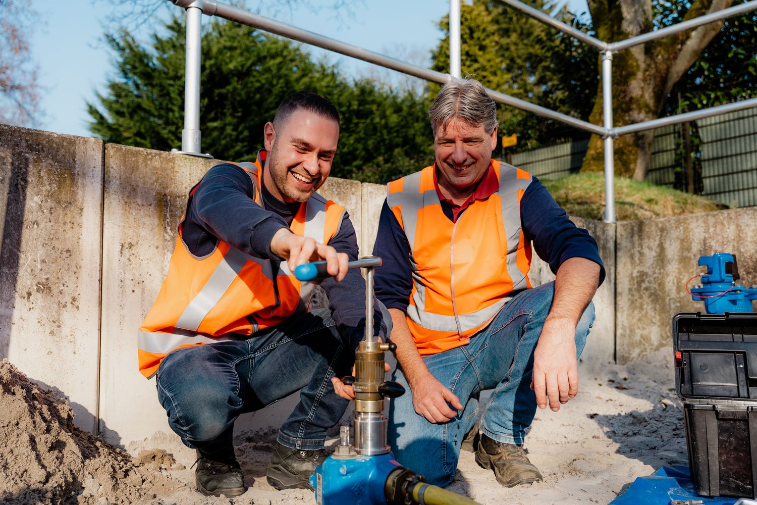 Brabant Water branding Bradamedia commerciële shoot teamfoto’s outdoor shoot