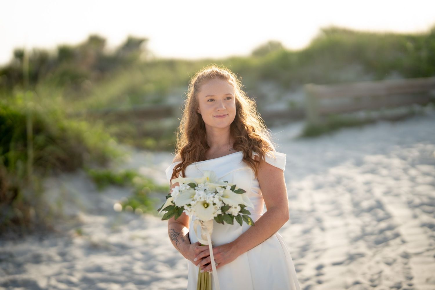 A beautiful young bride.
