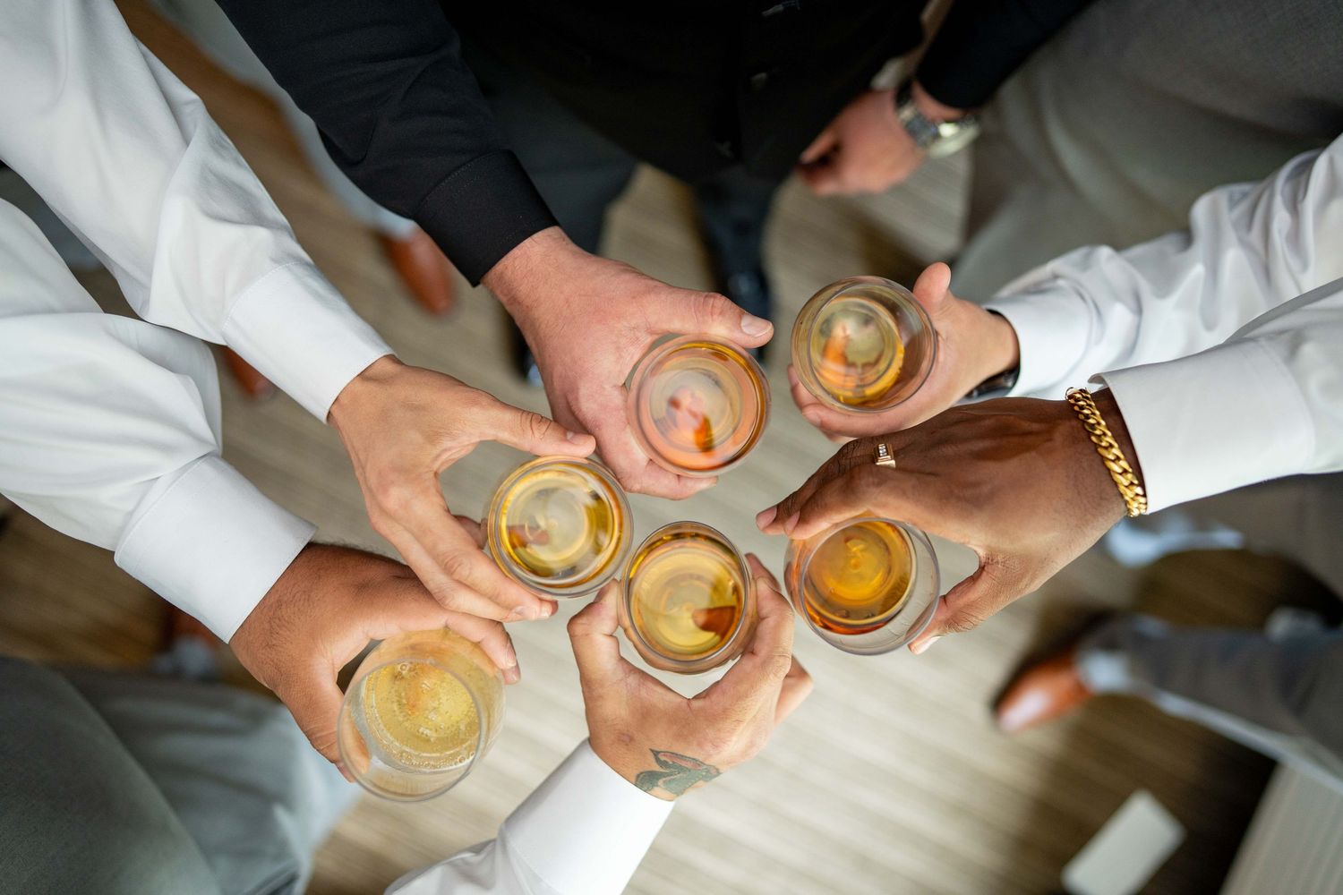 Cheers for the groom!