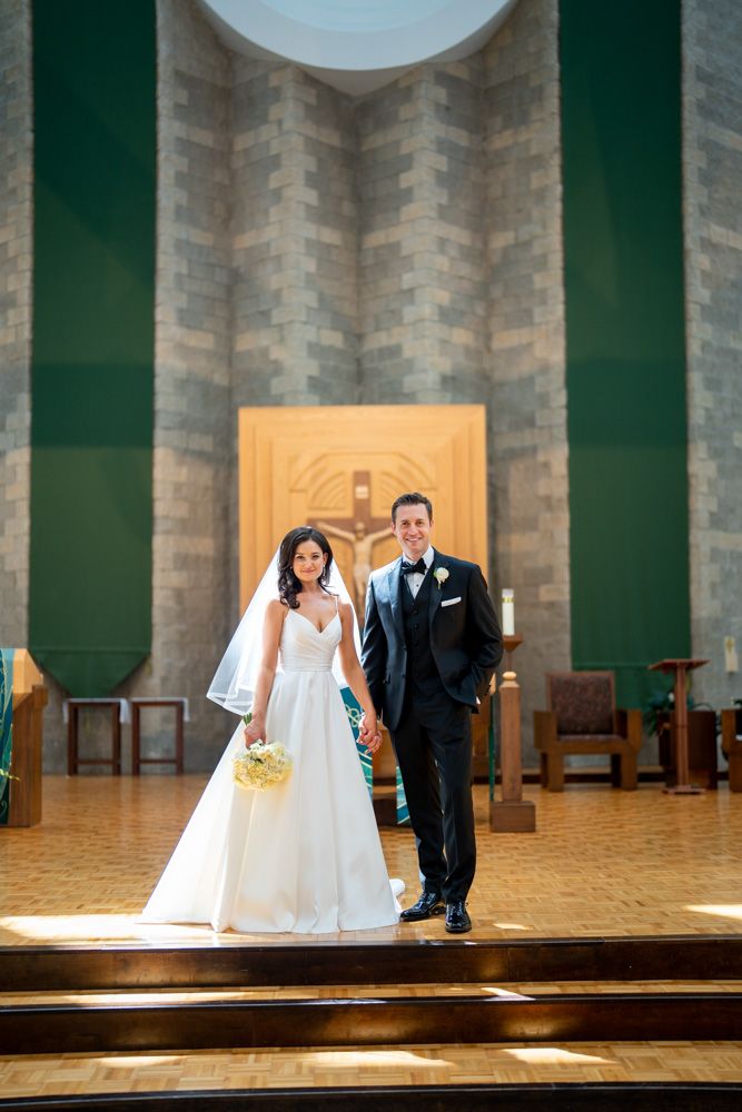 Beautiful indoor church wedding