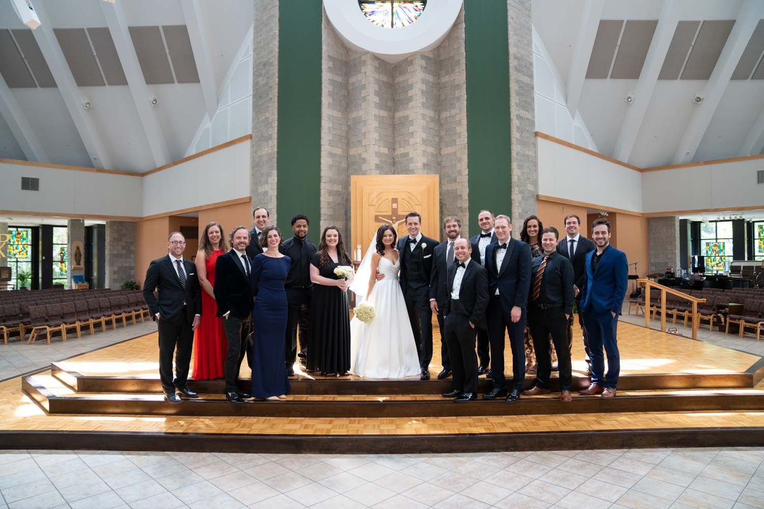 Large wedding family shot