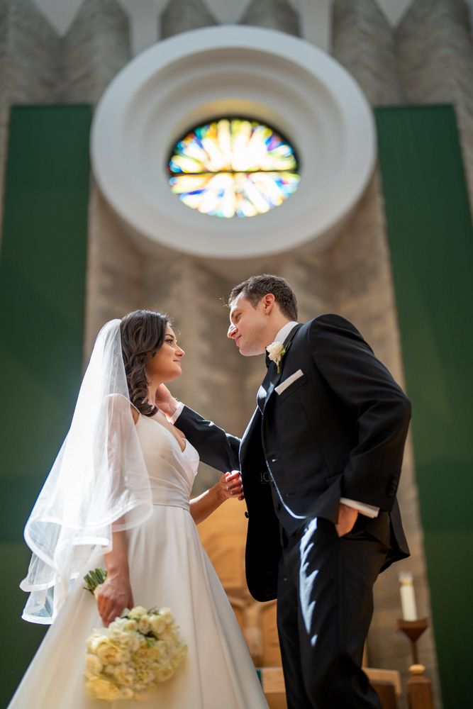 Beautiful indoor church wedding