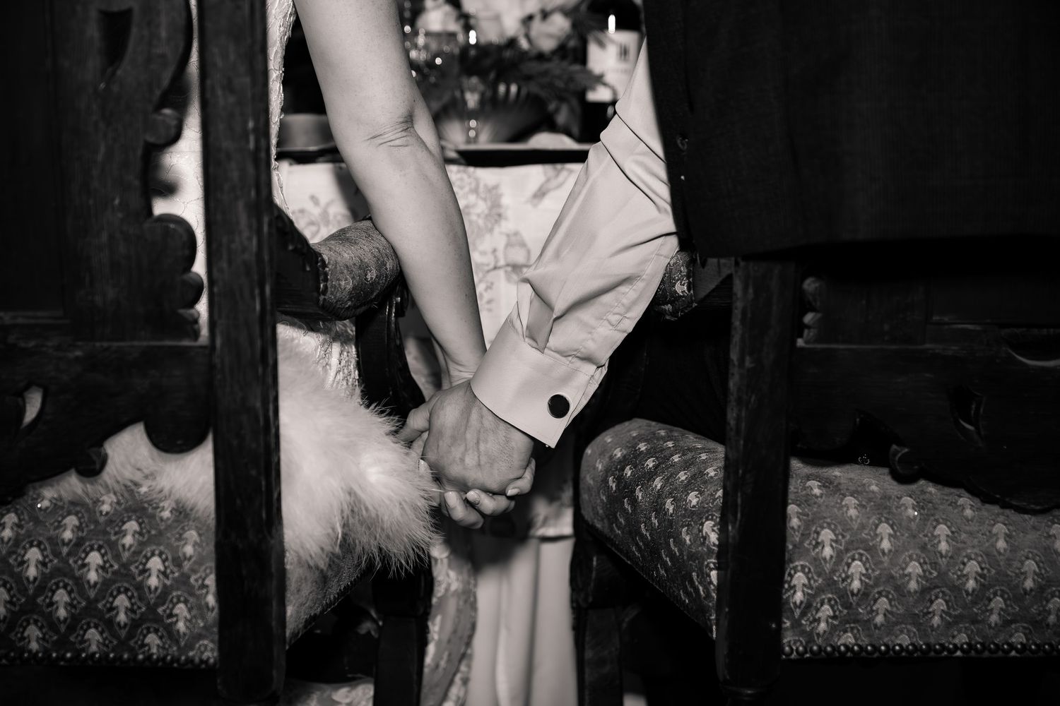 Intimate dance moments captured in dramatic black and white photography.