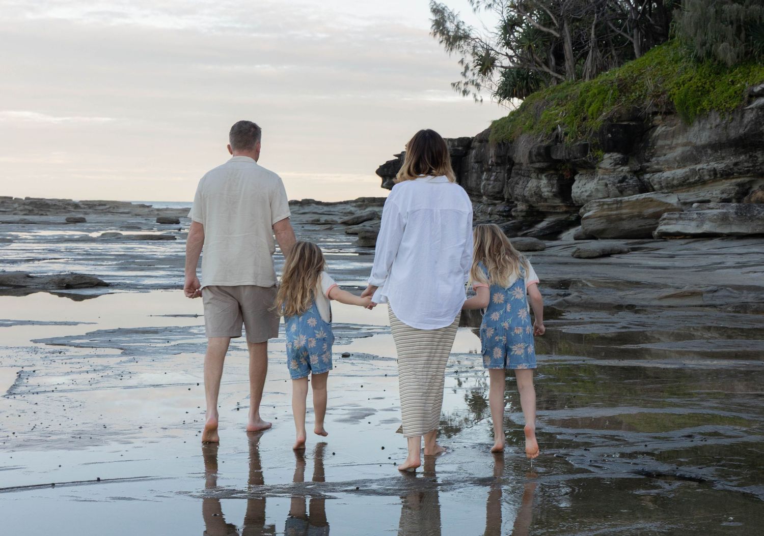 Family photos at the beach.