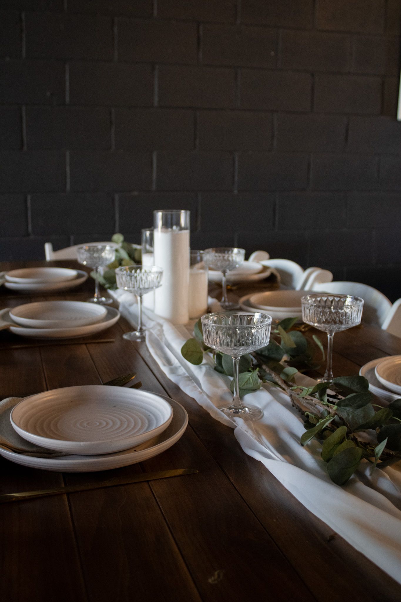 Photo of table setting for wedding.