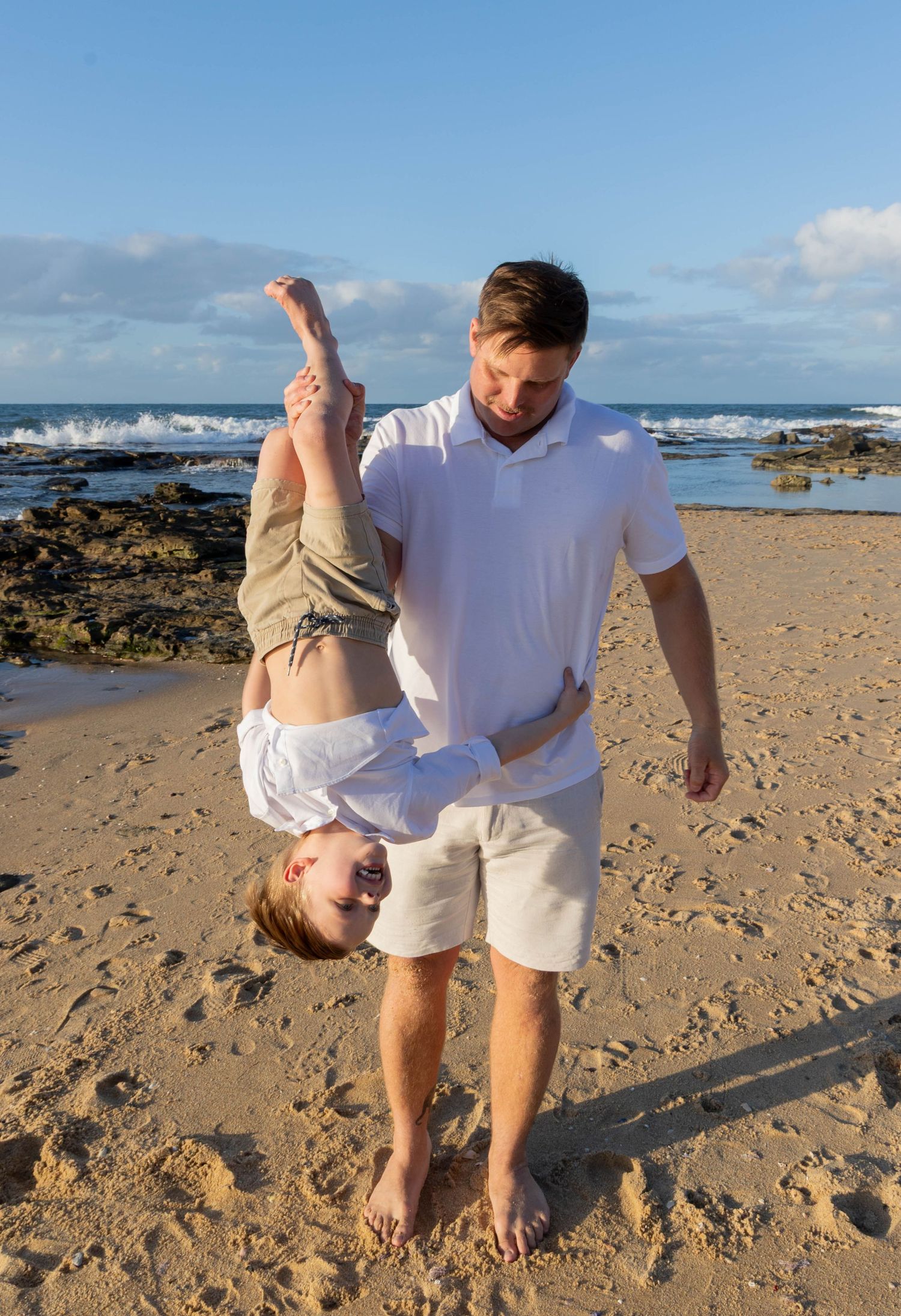 Family photos at the beach.