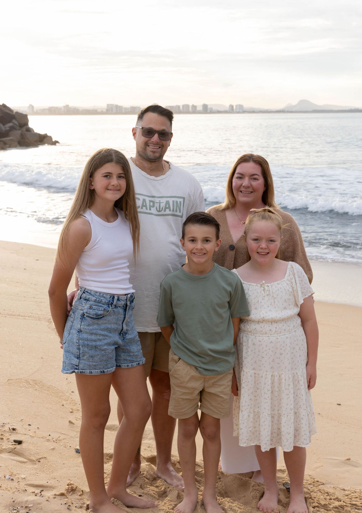 Family photos at the beach.