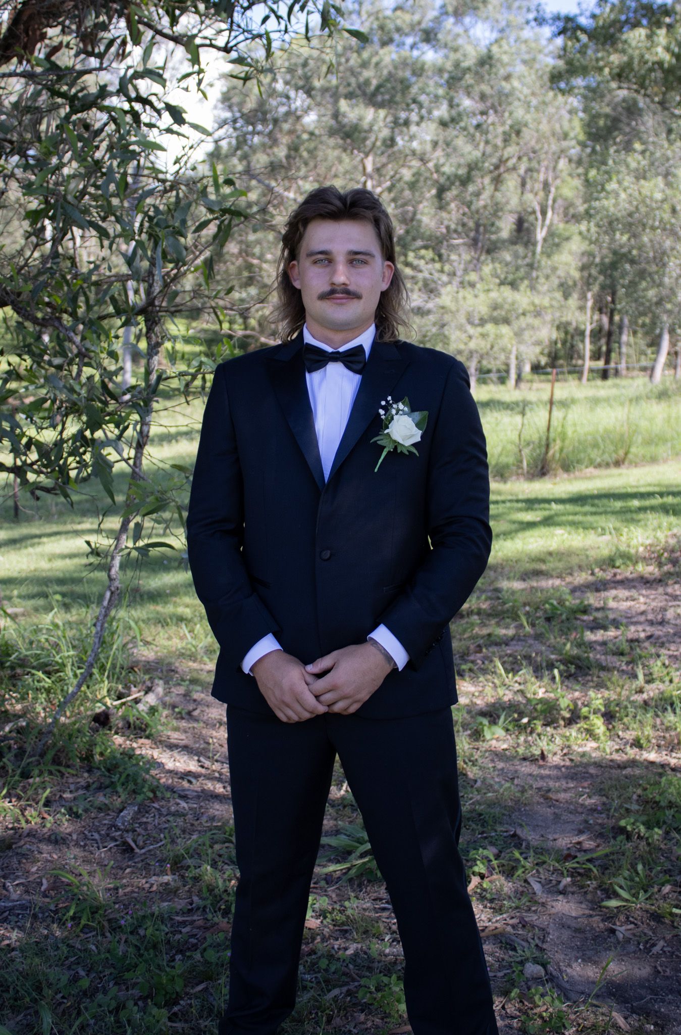 Groom getting his solo photos done.