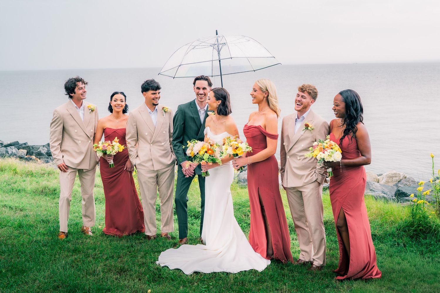 Wedding couple on Tilghman Island in Eastern Shore