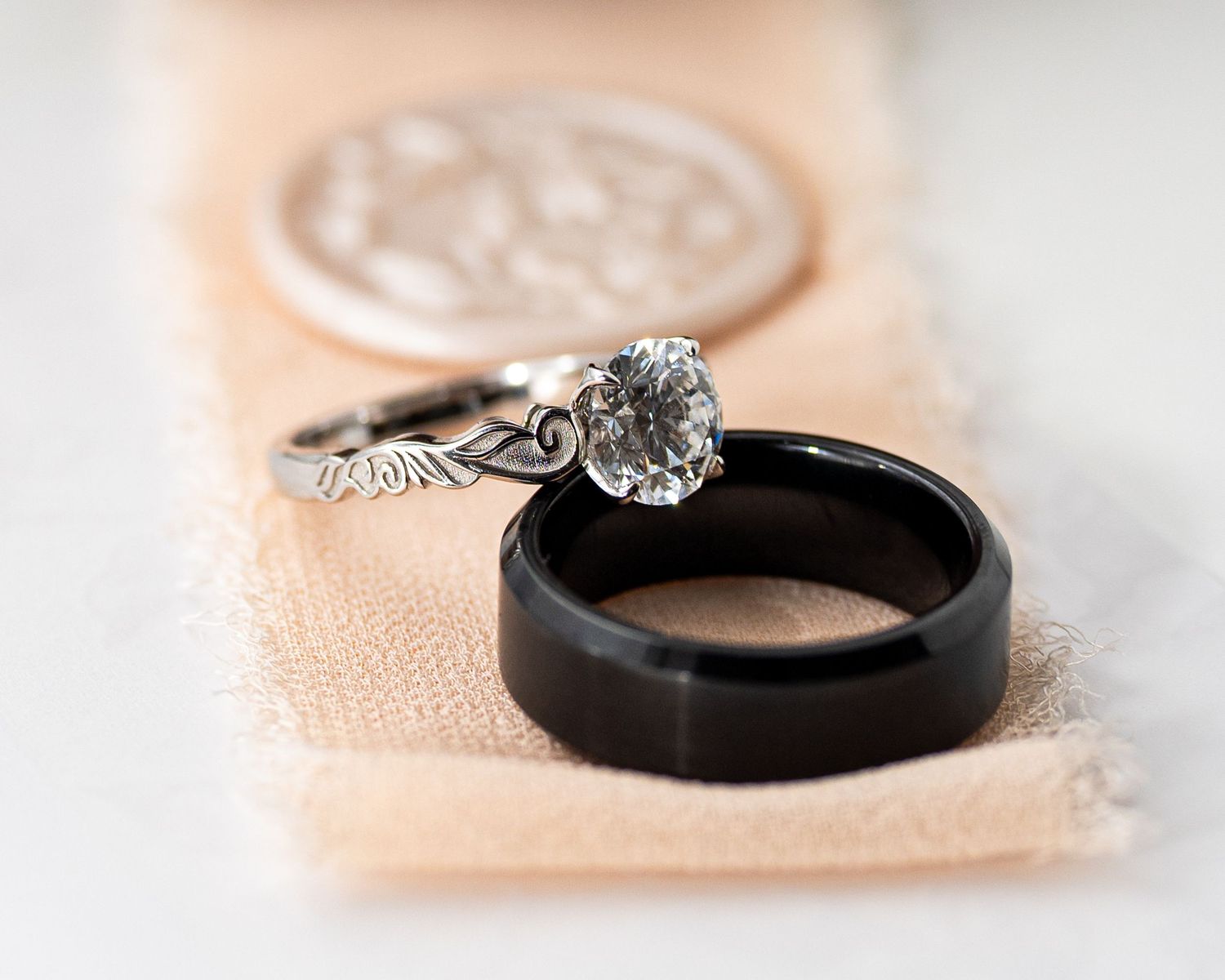 Wedding rings at Pasadena, MD venue