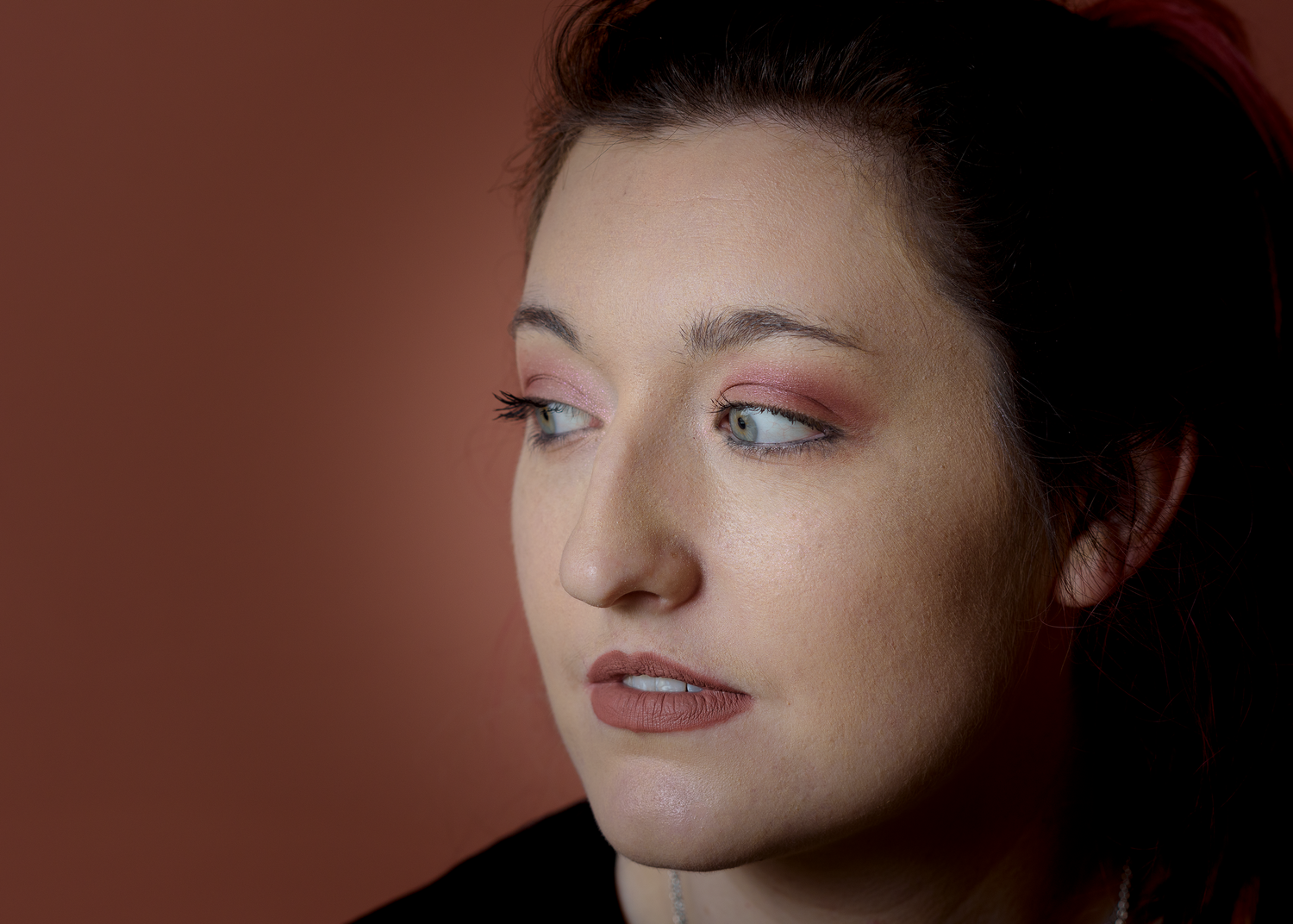 Portrait taken in a cafe with flash
