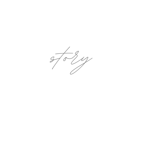 Handwritten text reading 'Story' in elegant cursive script.