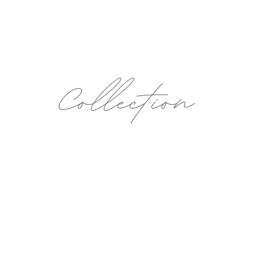 Handwritten text reading 'Collection' in elegant cursive script style.