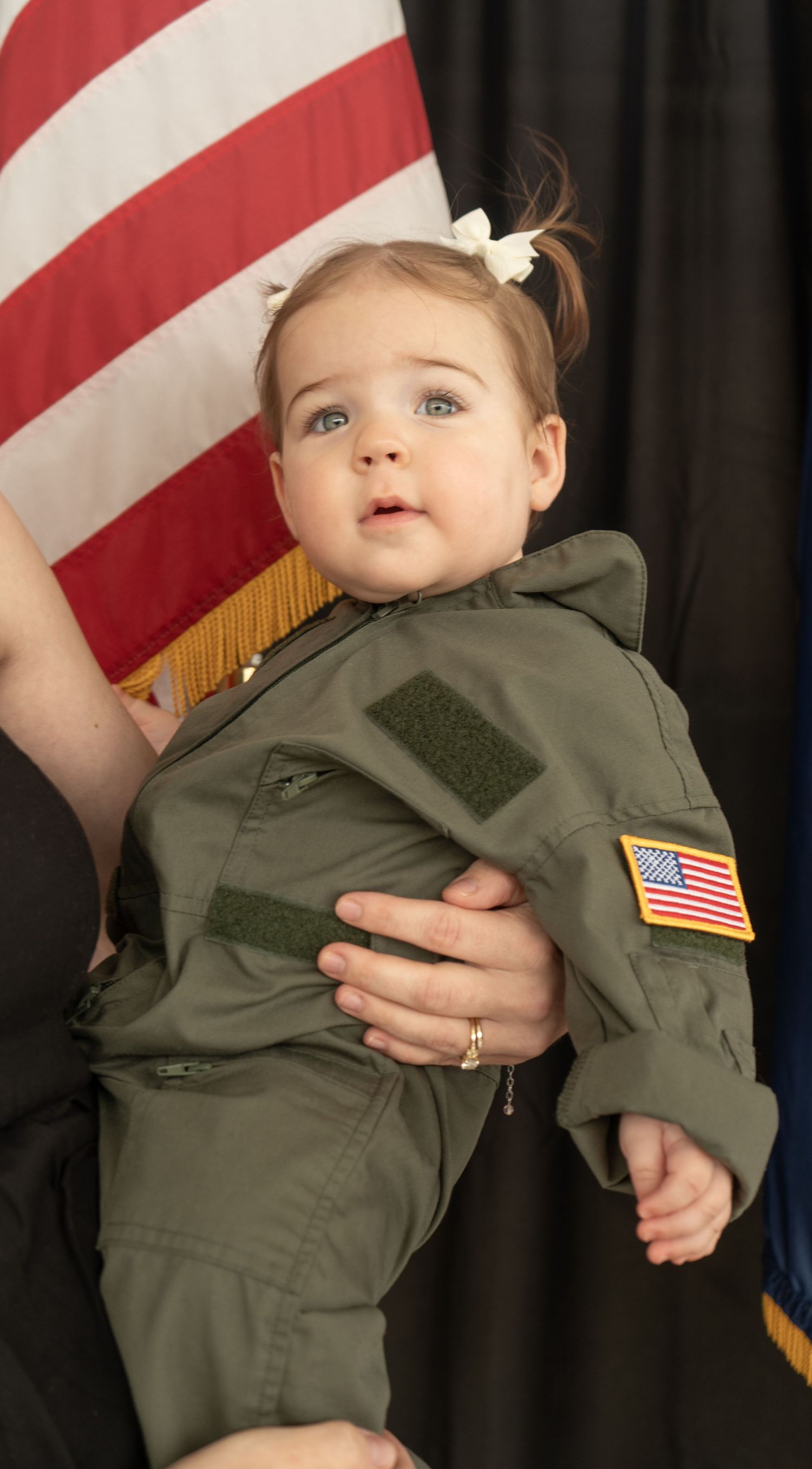 NAS JAX Military Homecoming - Daughter in flight suit to match dad