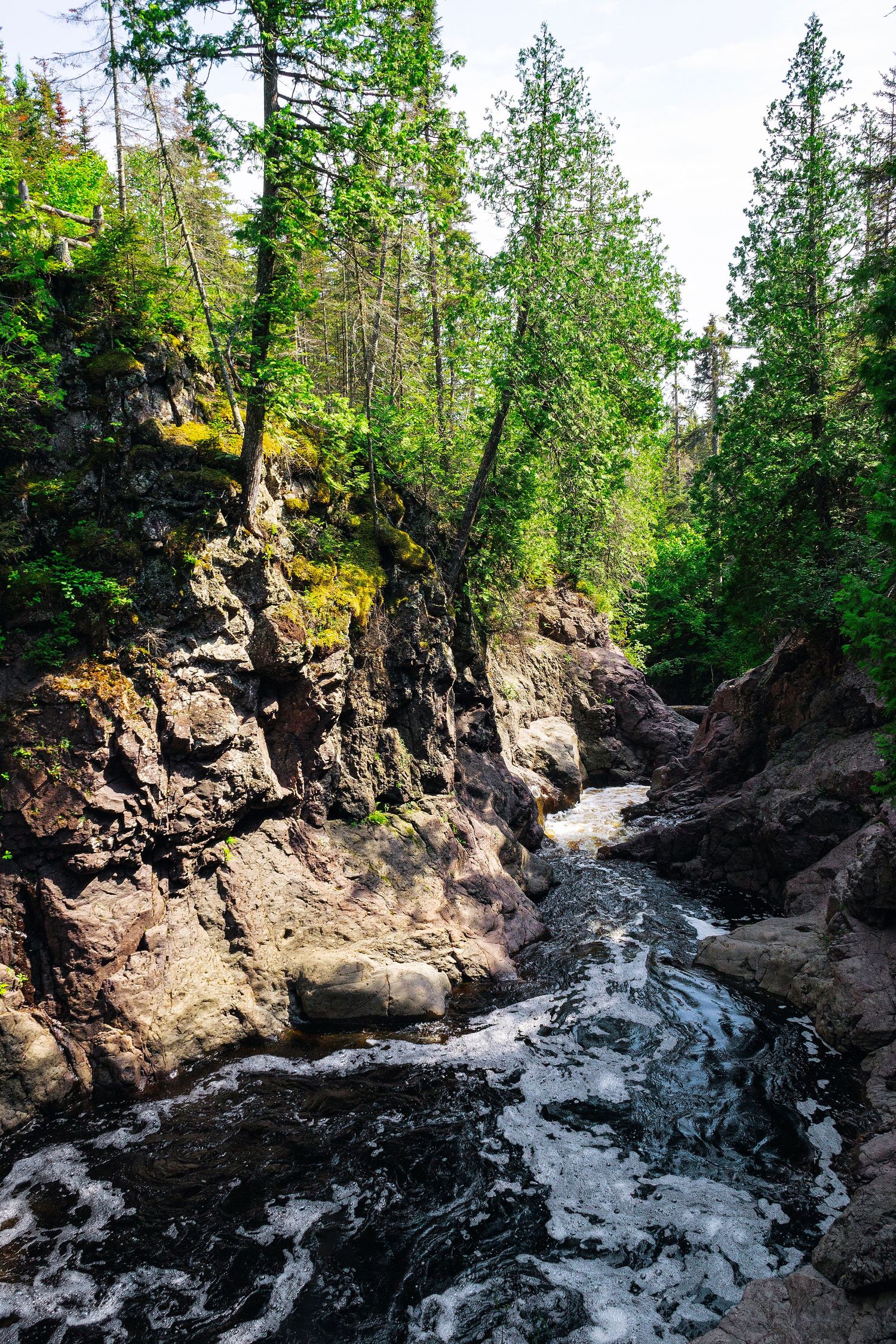 Photo of a river carving through rock.