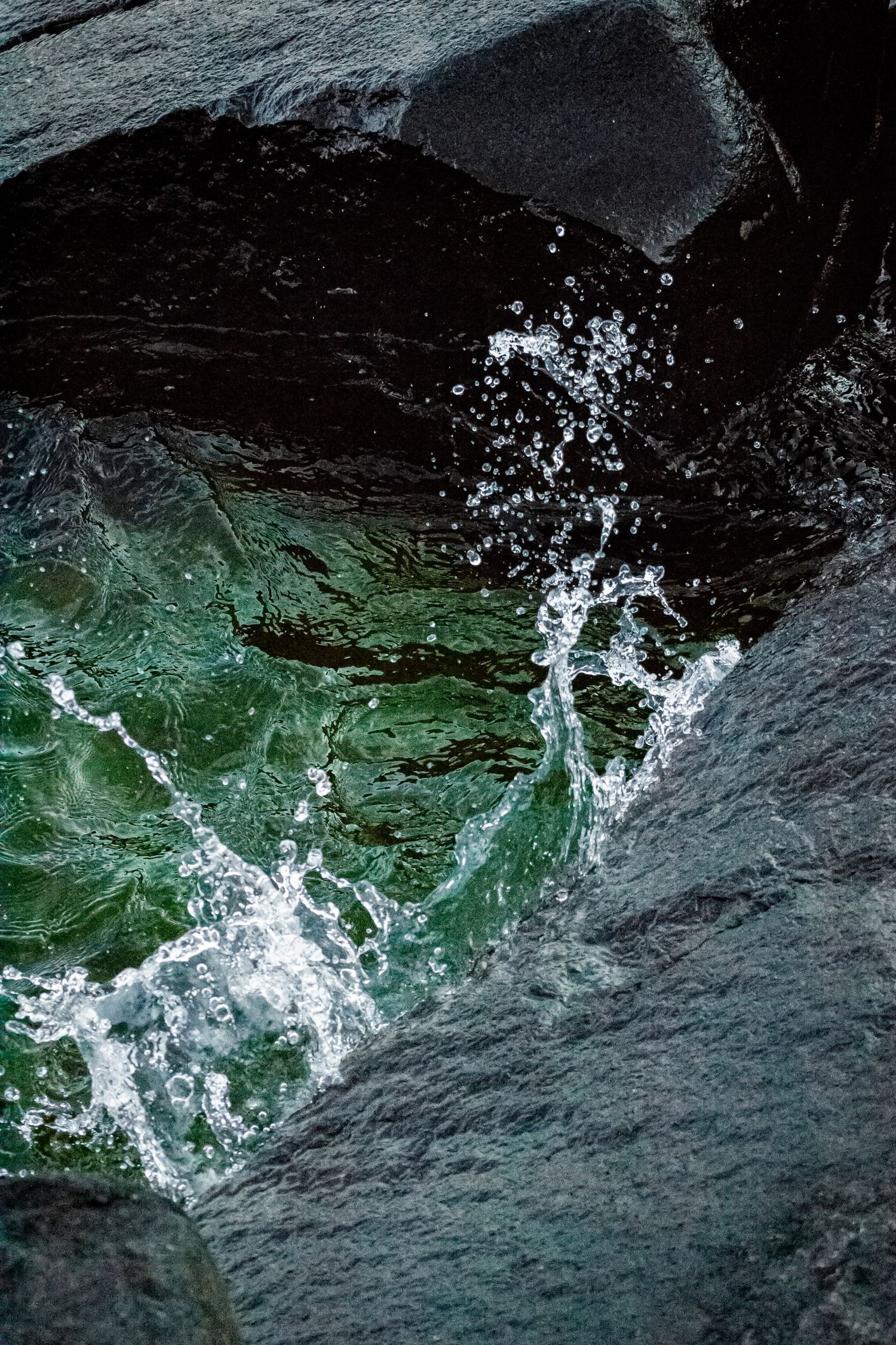 Photo of water splashing.