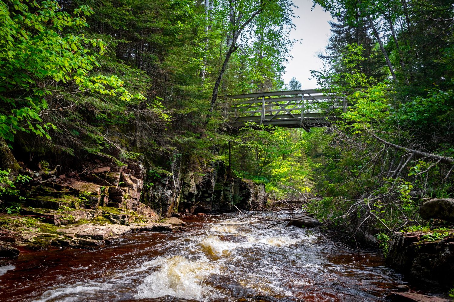 Photo of a bridge over a river.