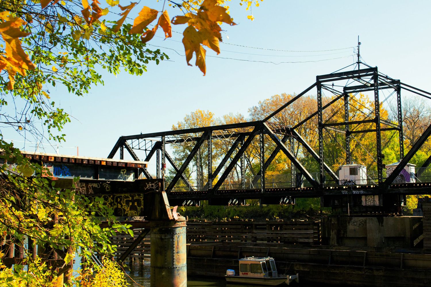 Photo of a railway bridge.