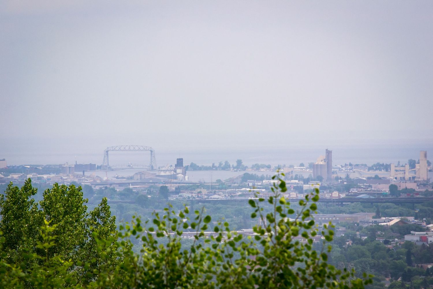 Photo taken high above Duluth in Minnesota.