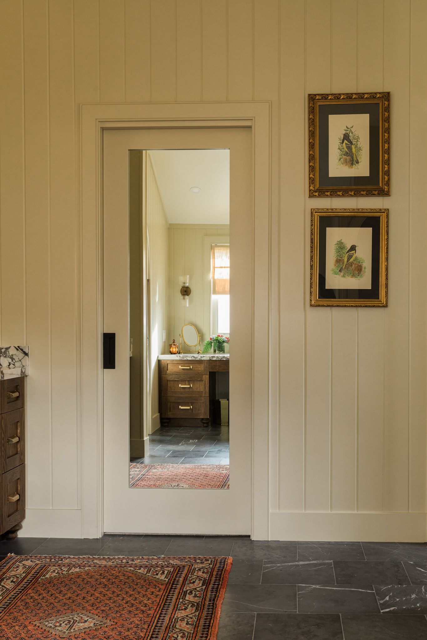 Traditional primary bathroom in Yorba Linda designed by Cait Sourapas and professionally photographed by Kristen Cox
