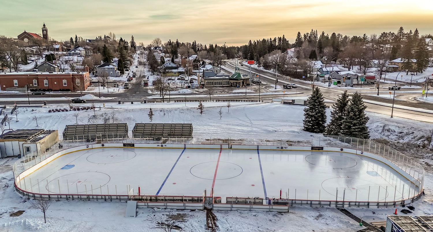 Drone Photography Duluth MN, Hockey Day Minnesota 2025