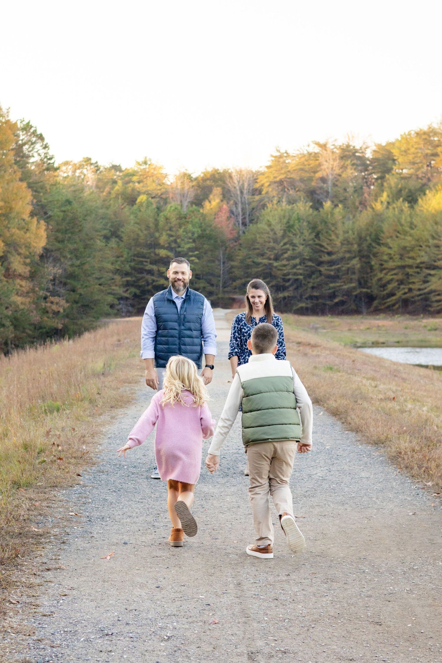 Family portrait session at Colonel Francis Beatty Park in Matthews, NC