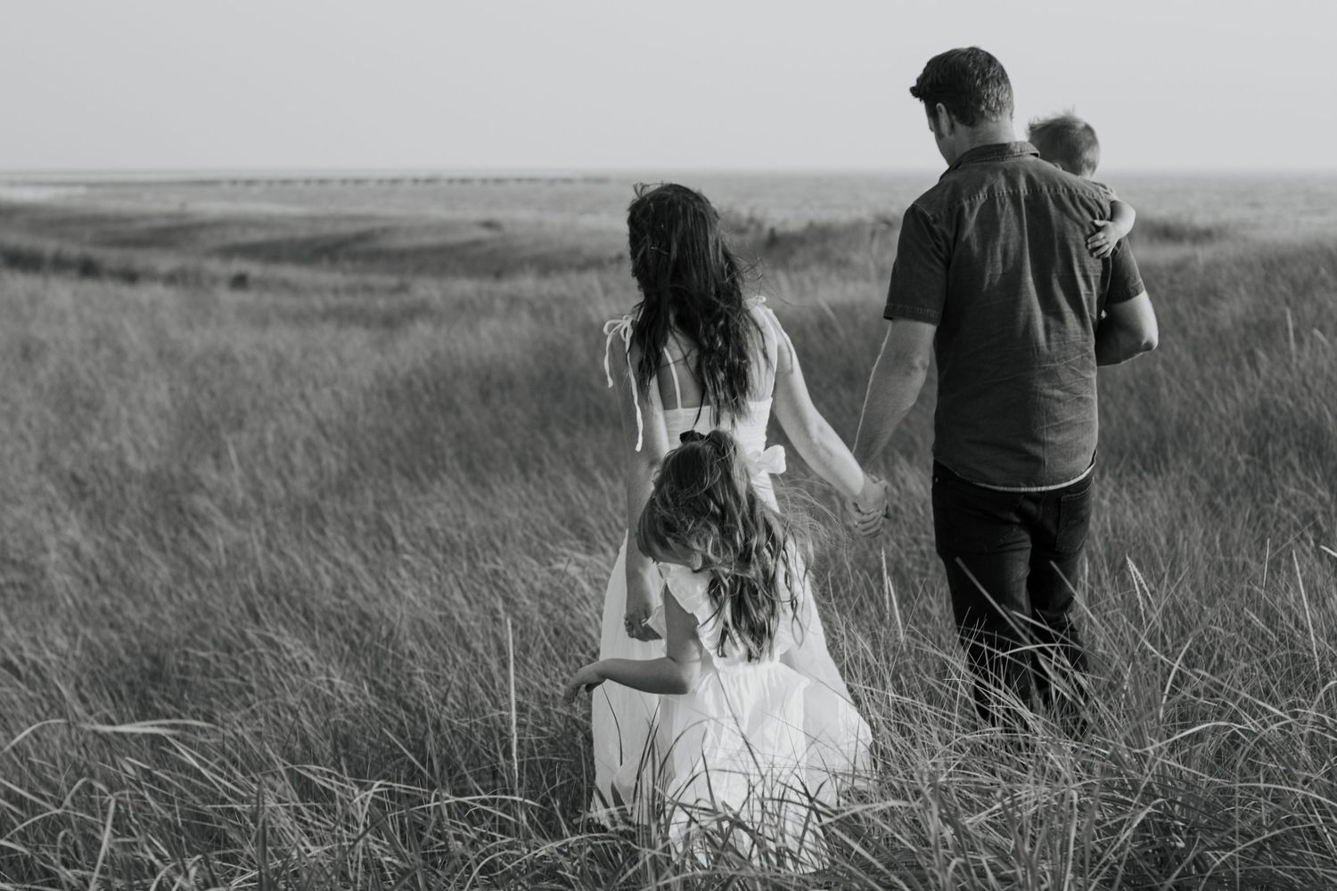 Family holding hands