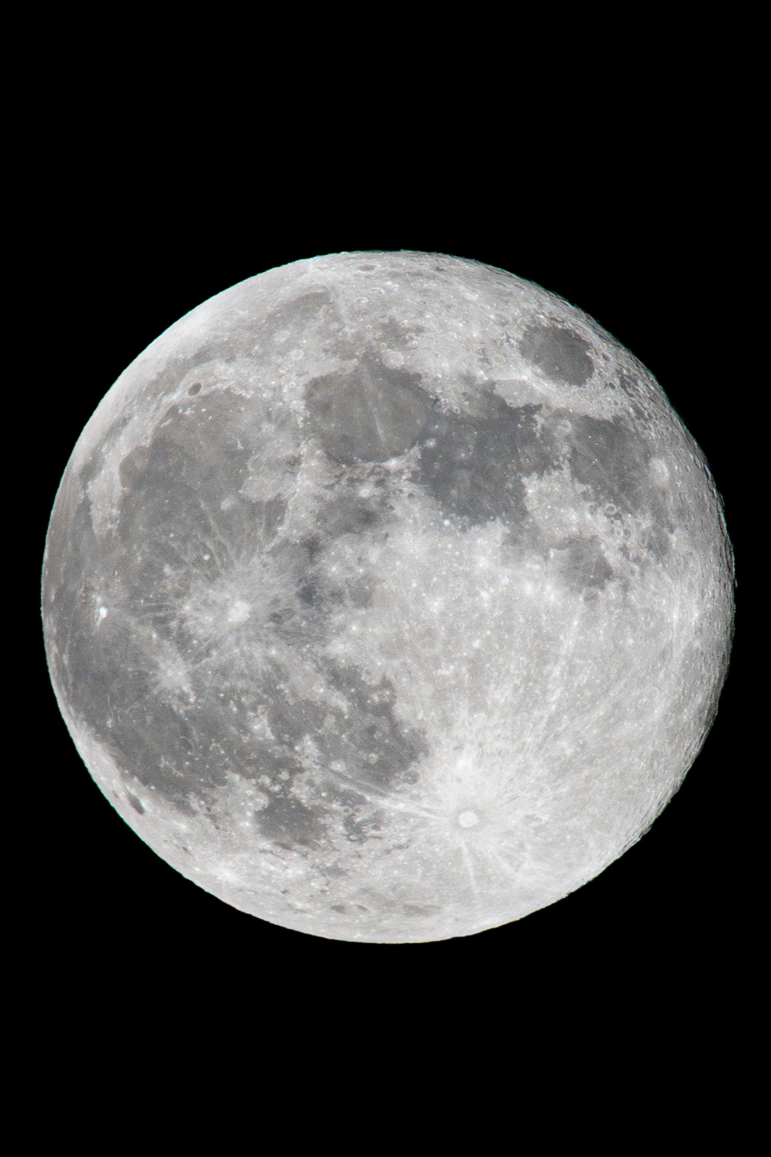 A up close full moon.