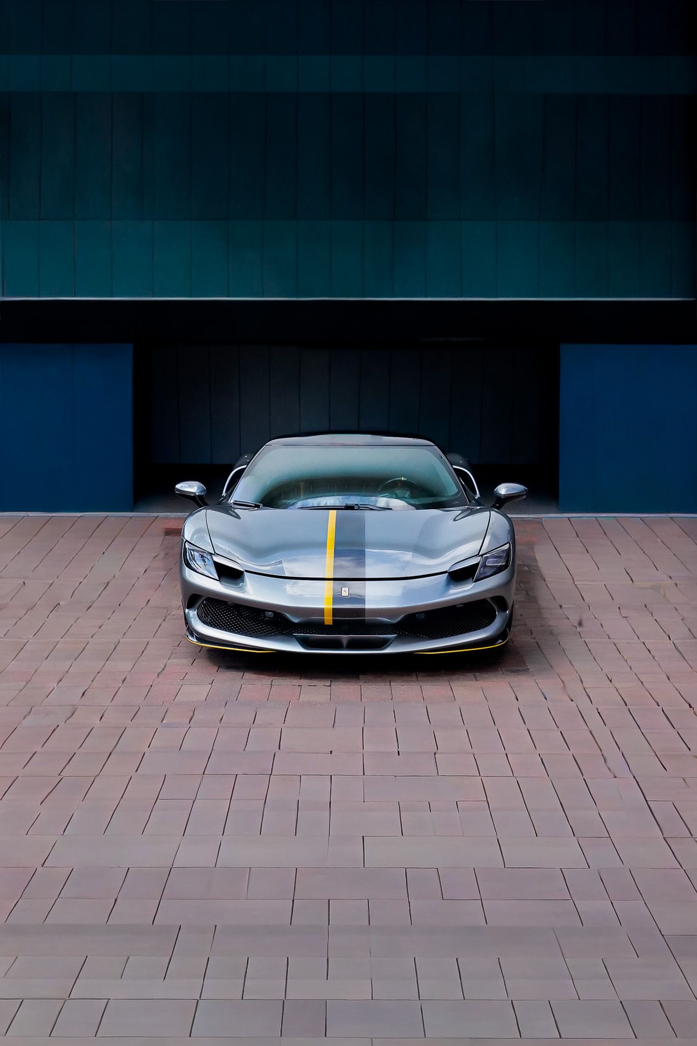 Ferrari automotive photoshoot in driveway of high-end neighborhood house in Jupiter Florida