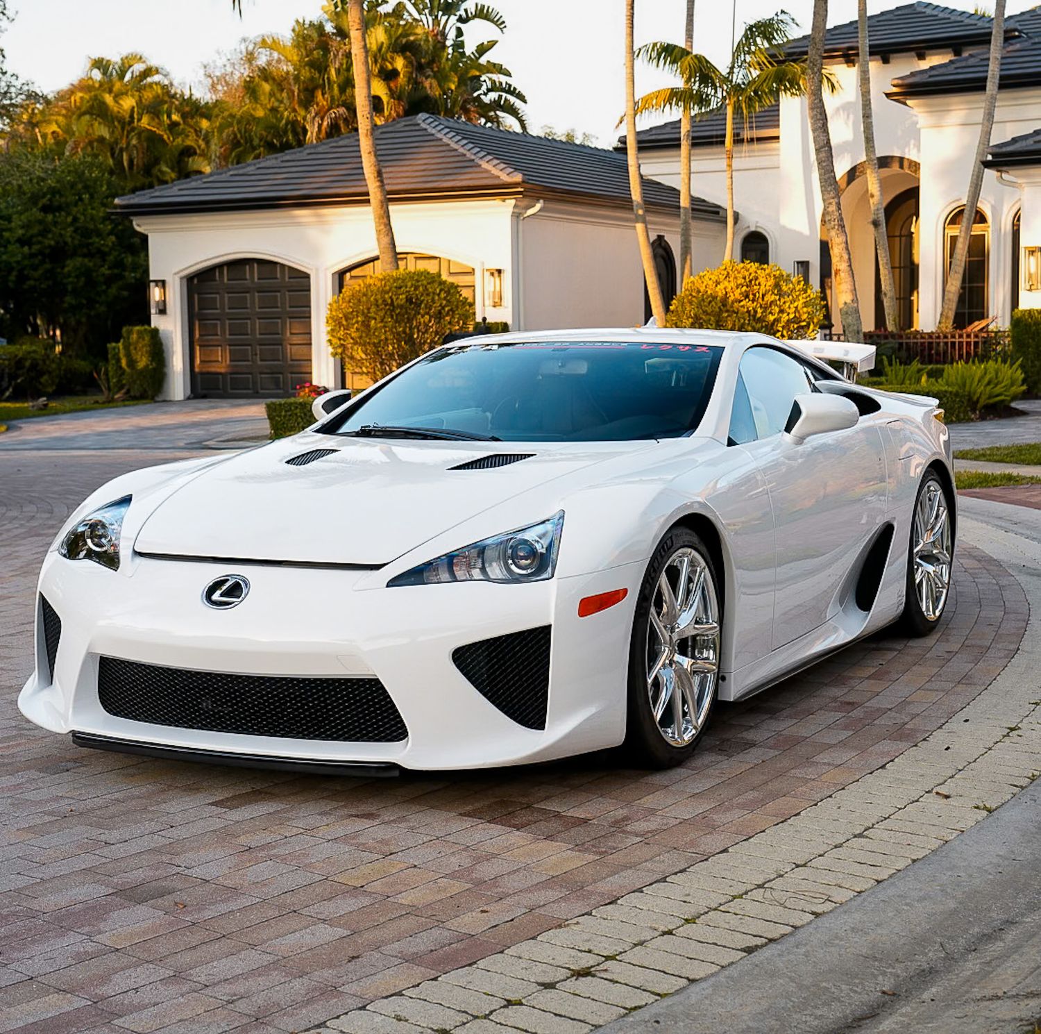 High-end Lexus LFA automotive photo shoot. Auction photos in high-end neighborhood. Jupiter Florida