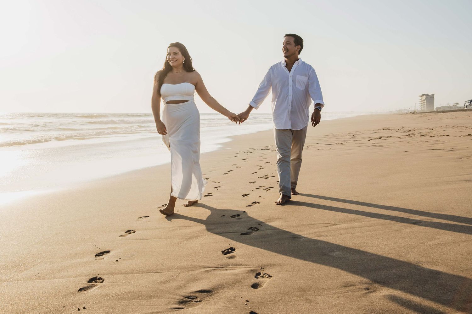 Pareja en la playa