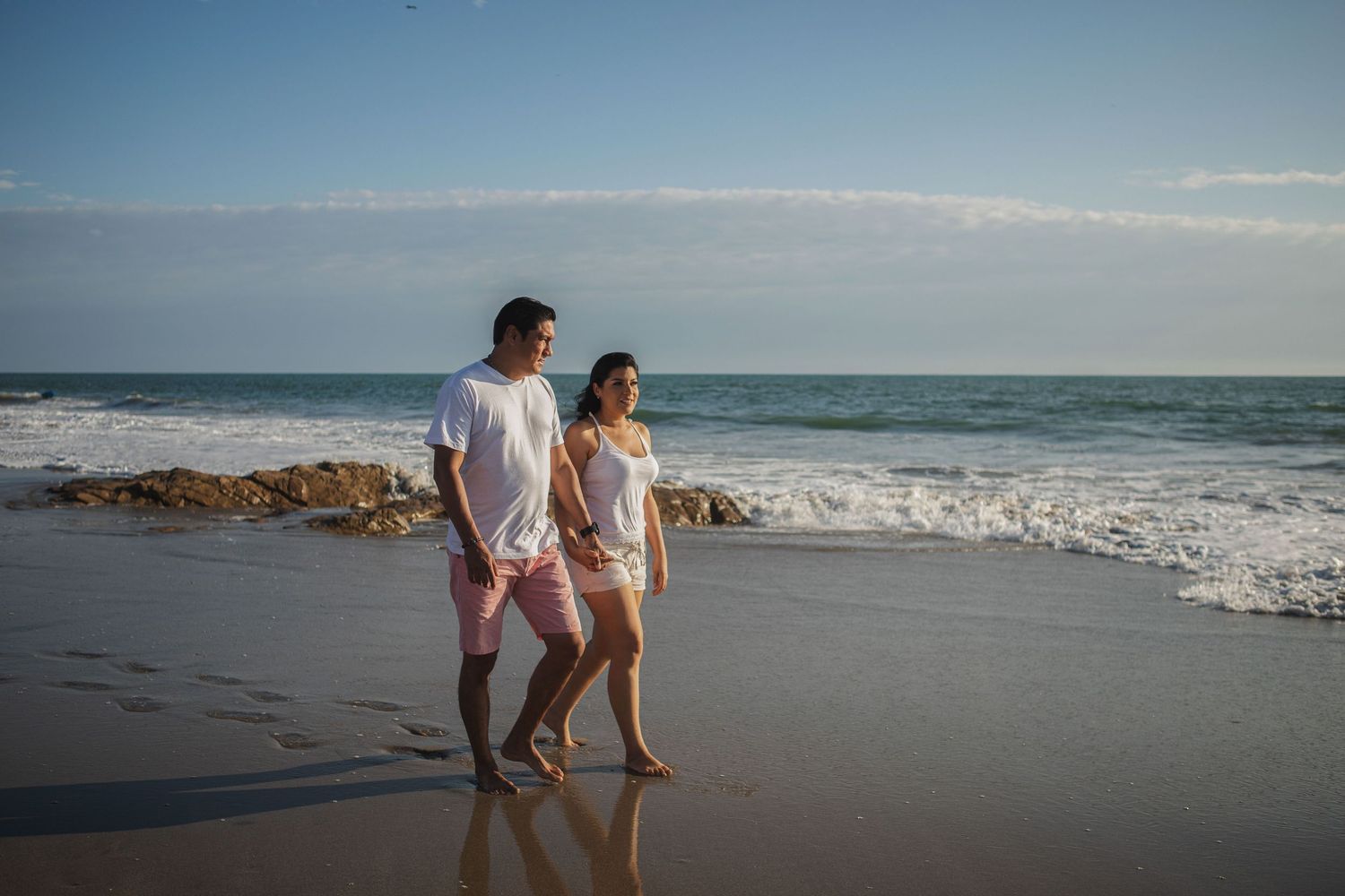 Pareja en la playa