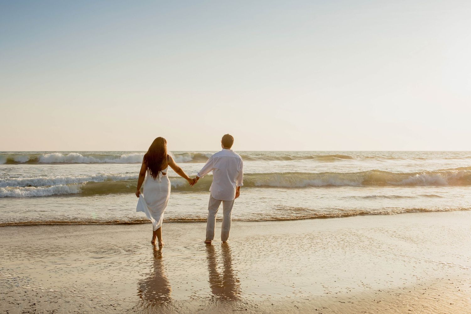 Pareja en la playa