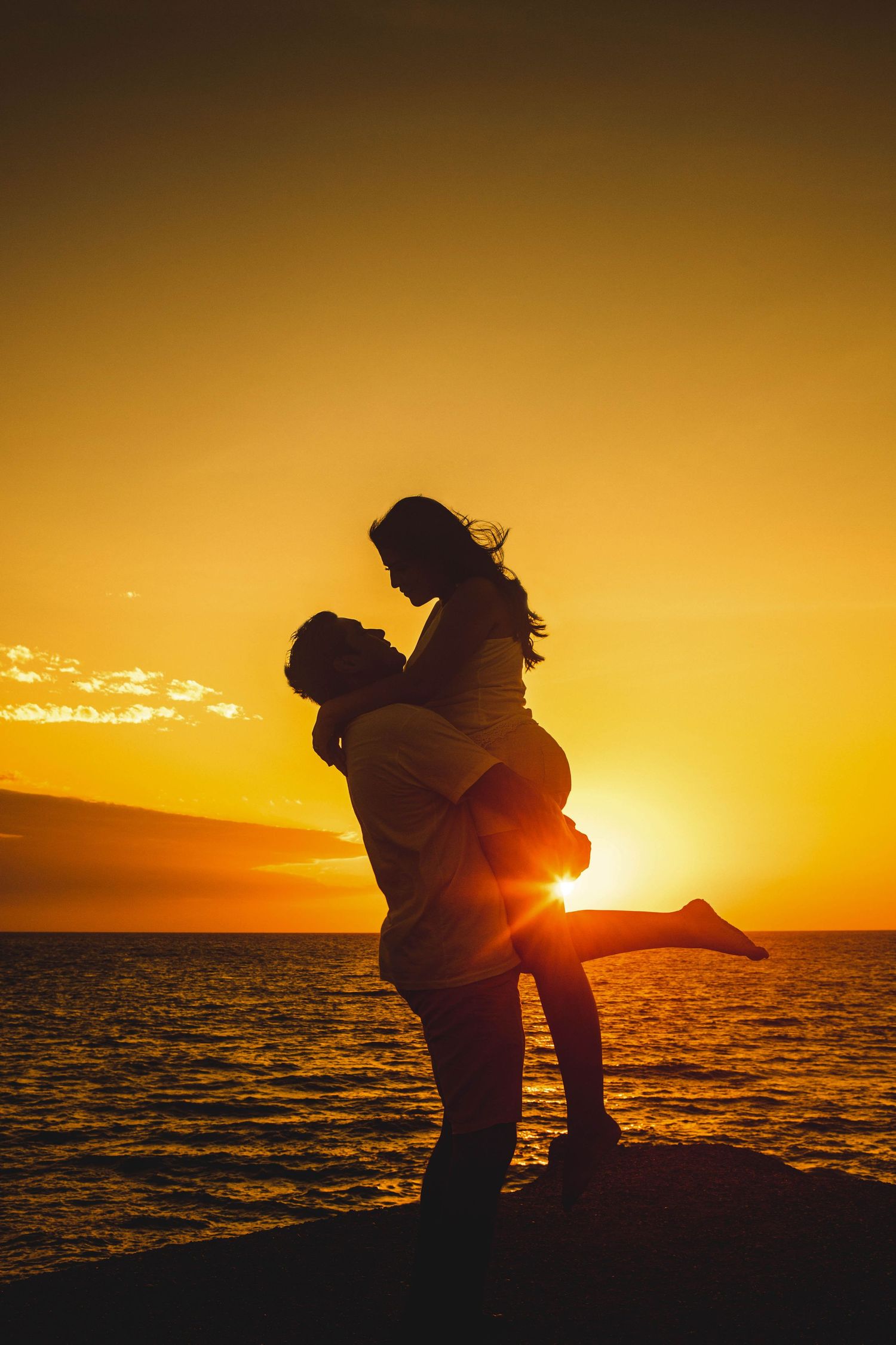 Pareja en la playa