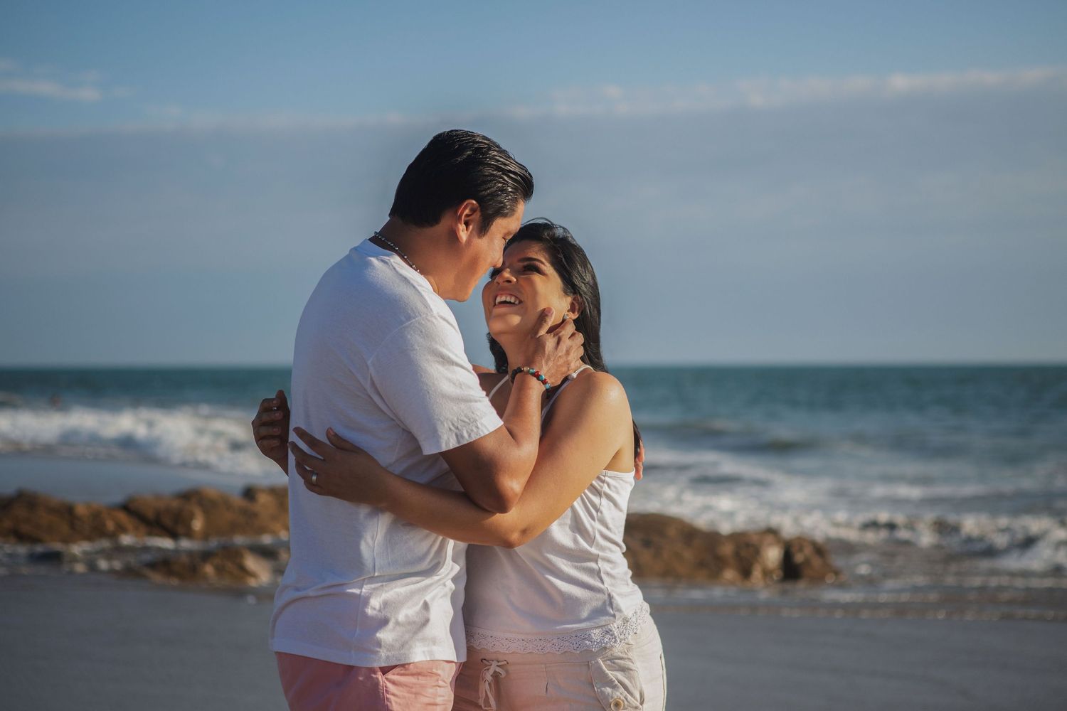 Pareja en la playa