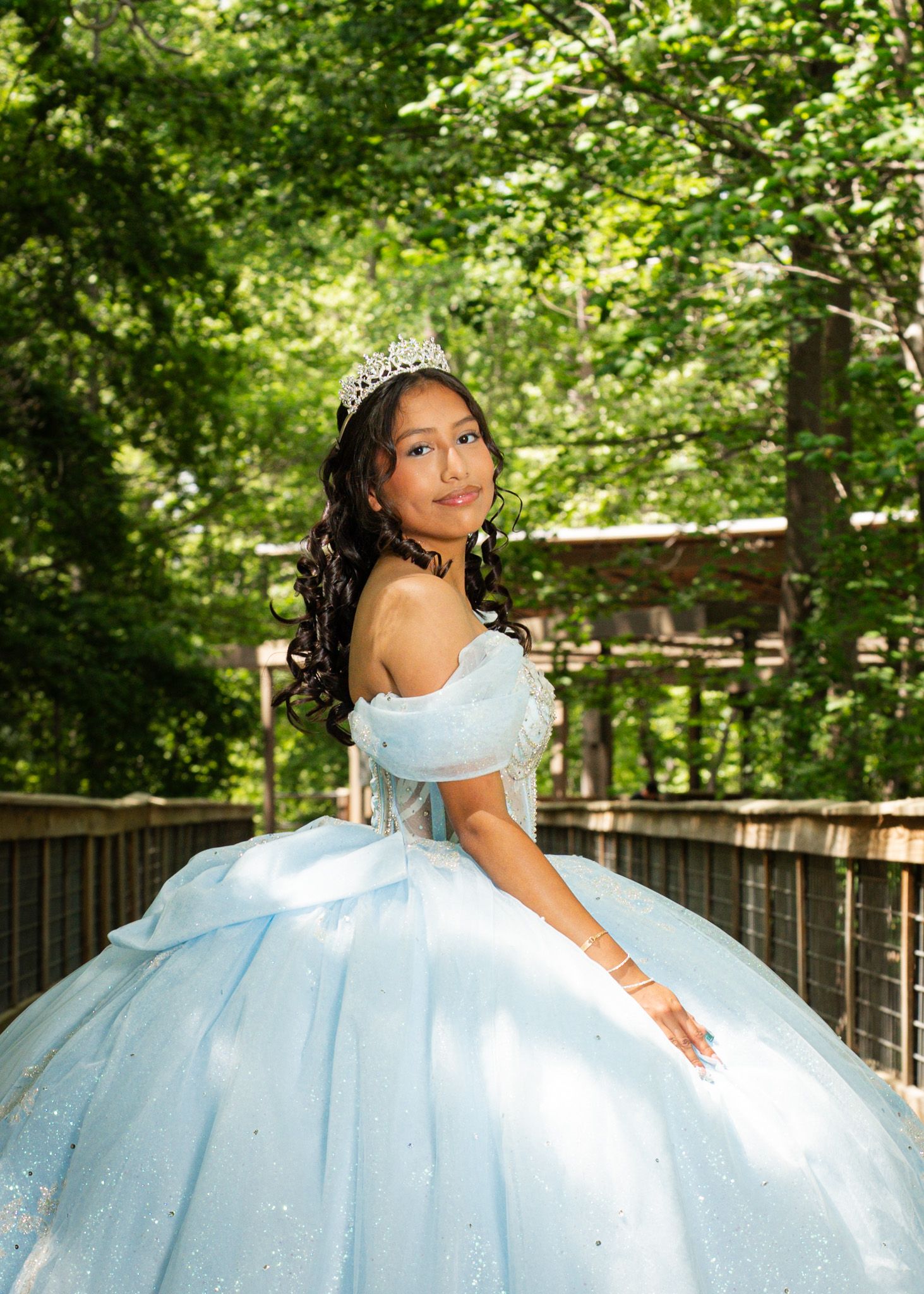 Quinceañera portraits taken at McDaniel's Farm in Duluth, Georgia